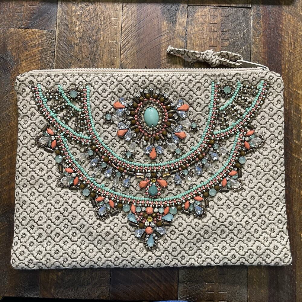 Vintage Star Mela Beaded Clutch Bag Purse Handbag Chic Accessories